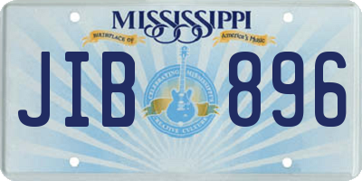 MS license plate JIB896