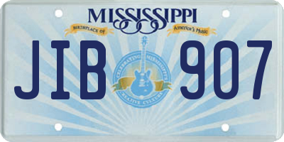 MS license plate JIB907