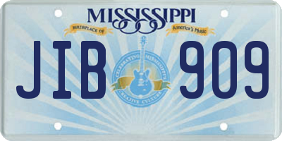MS license plate JIB909
