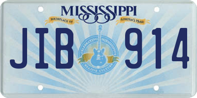 MS license plate JIB914