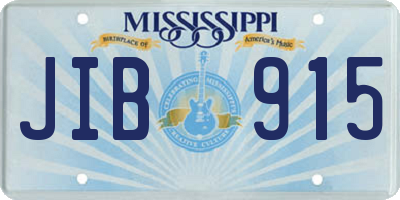 MS license plate JIB915
