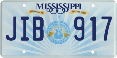 MS license plate JIB917