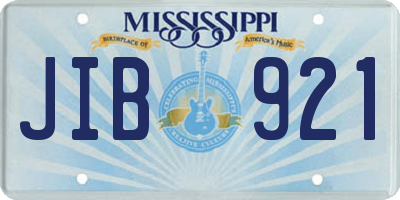 MS license plate JIB921