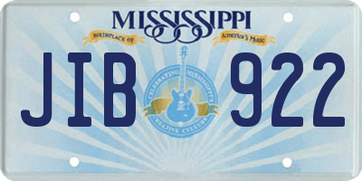 MS license plate JIB922
