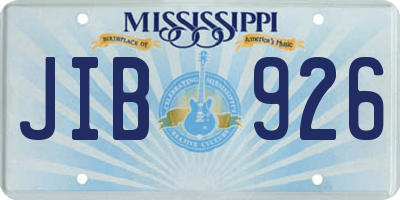 MS license plate JIB926