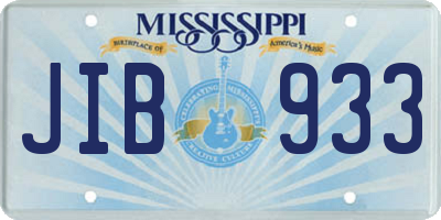 MS license plate JIB933