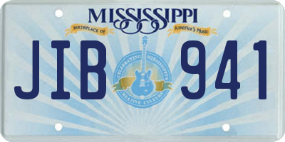MS license plate JIB941