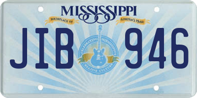 MS license plate JIB946