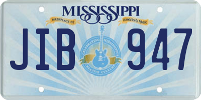 MS license plate JIB947