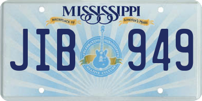 MS license plate JIB949