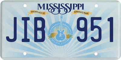 MS license plate JIB951