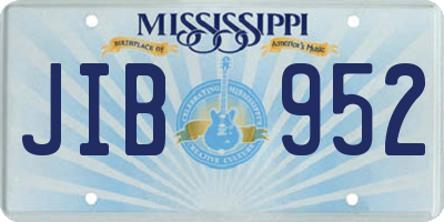MS license plate JIB952