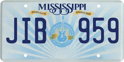 MS license plate JIB959