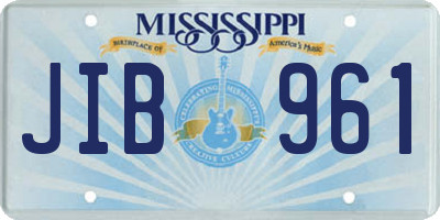 MS license plate JIB961