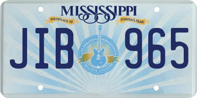 MS license plate JIB965
