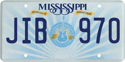 MS license plate JIB970