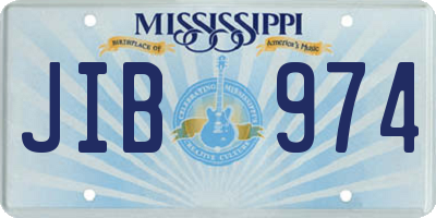 MS license plate JIB974