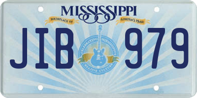 MS license plate JIB979