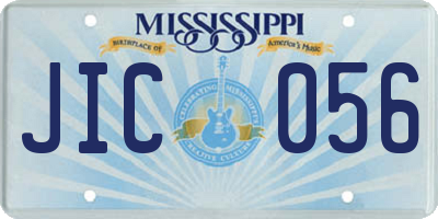 MS license plate JIC056
