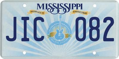 MS license plate JIC082