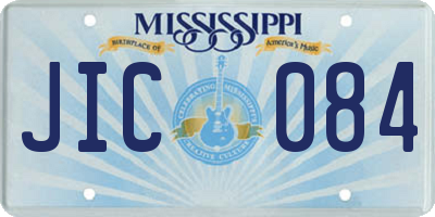 MS license plate JIC084