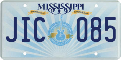 MS license plate JIC085