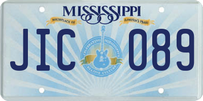 MS license plate JIC089