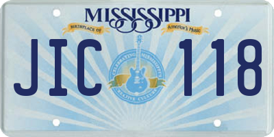 MS license plate JIC118