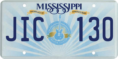 MS license plate JIC130