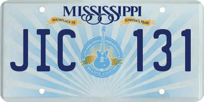 MS license plate JIC131