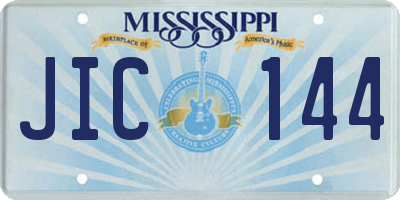 MS license plate JIC144