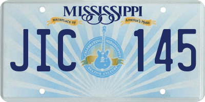MS license plate JIC145