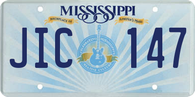 MS license plate JIC147