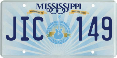 MS license plate JIC149