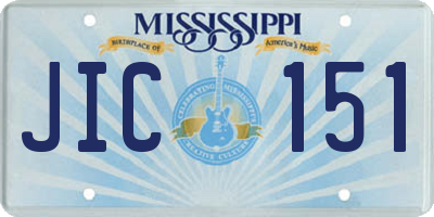 MS license plate JIC151