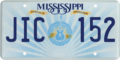 MS license plate JIC152