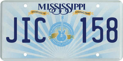 MS license plate JIC158
