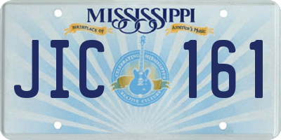 MS license plate JIC161