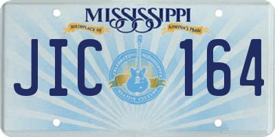 MS license plate JIC164