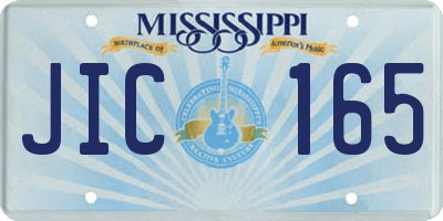 MS license plate JIC165
