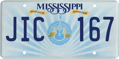 MS license plate JIC167