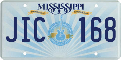 MS license plate JIC168