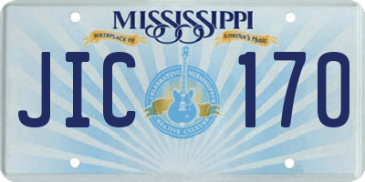 MS license plate JIC170