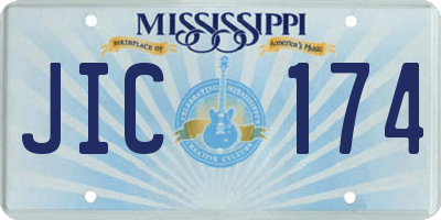 MS license plate JIC174
