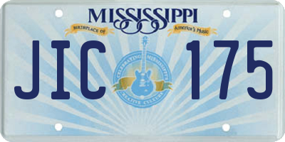 MS license plate JIC175