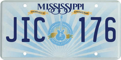 MS license plate JIC176