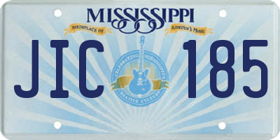 MS license plate JIC185
