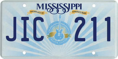 MS license plate JIC211