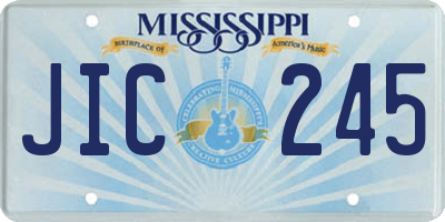 MS license plate JIC245