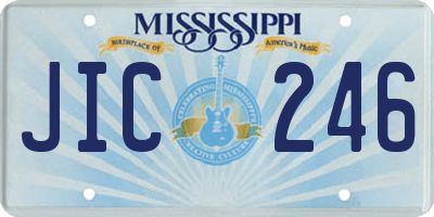 MS license plate JIC246